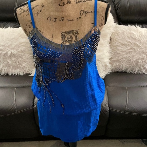 Be Seduced Blue and Gray Dress Be Seduced Dresses | Be Seduced Silk Dress - Picture 5 of 7